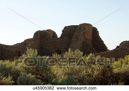 Stock Image -  aztec ruins national monument park new mexico nm. Fotosearch