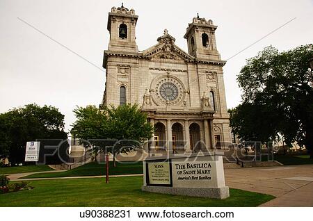 basilica saint st. st mary minnesota mn roman View Large Photo Image Stock Image - basilica saint st. st mary minnesota mn roman. Fotosearch