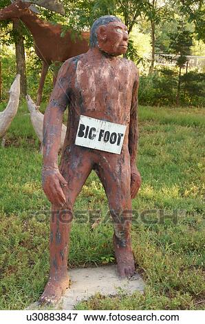 Stock Photo -  bigfoot glenn stark yard art sculpture kingman. Fotosearch