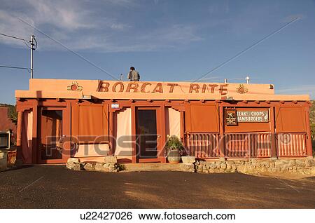 Stock Photograph -  bobcat bite cafe restaurant santa fe nm third. Fotosearch