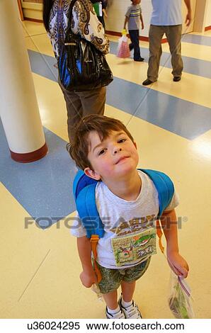Stock Photography -  boy kid male last day school going fishing ethan. Fotosearch