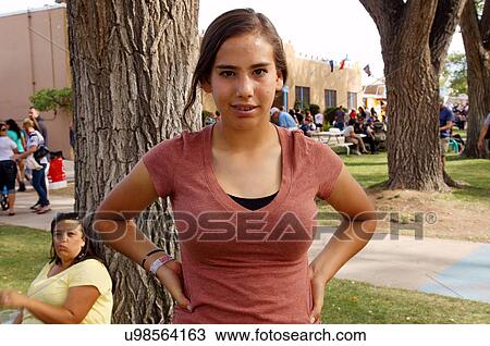 Stock Image -  brunette latino hispanic teen teenager girl. Fotosearch