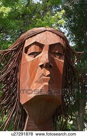 buckeye wooden indian statue sculpture iowa View Large Photo Image Stock Photo - buckeye wooden indian statue sculpture iowa. Fotosearch