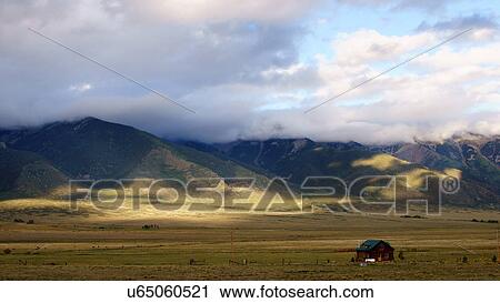 cabin in early morning sunlight colorado co 285 View Large Photo Image Stock Image - cabin in early morning sunlight colorado co 285. Fotosearch