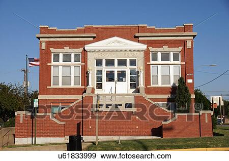 Stock Photo -  carnegie library main street st kingman kansas. Fotosearch