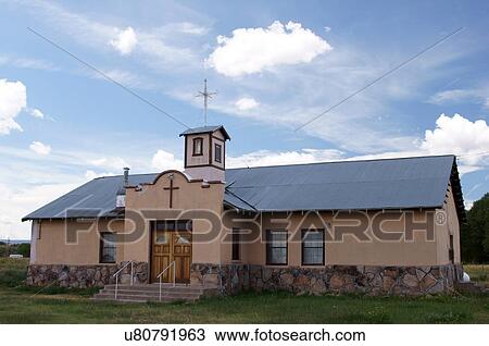 Stock Image -  catholic church san antonio colorado co chapel. Fotosearch