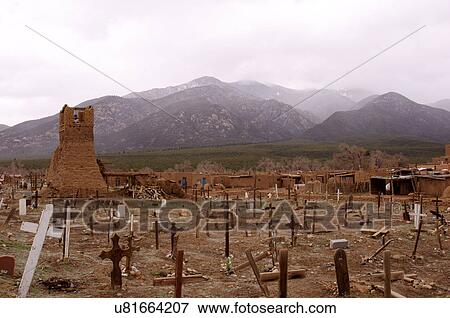 cemetery rancho del pueble taos new mexico snow View Large Photo Image Stock Photo - cemetery rancho del pueble taos new mexico snow. Fotosearch