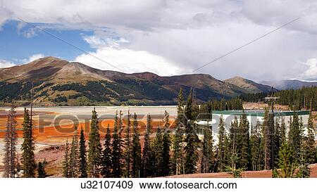 climax copper mine colorado co aerial view View Large Photo Image Stock Photo - climax copper mine colorado co aerial view. Fotosearch