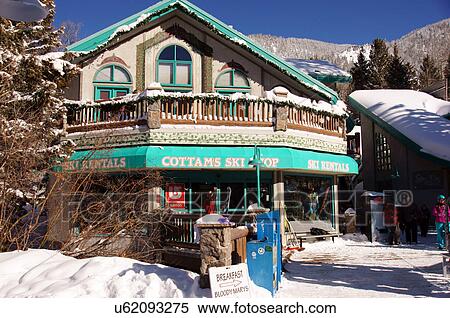 cottams ski shop rentals taos valley resort View Large Photo Image Stock Photography - cottams ski shop rentals taos valley resort. Fotosearch