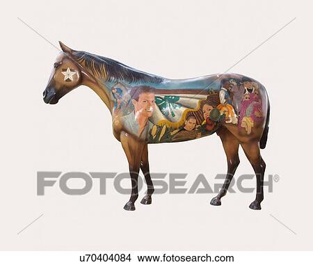 cutout painted decorated designed horses horse View Large Photo Image Picture - cutout painted decorated designed horses horse. Fotosearch