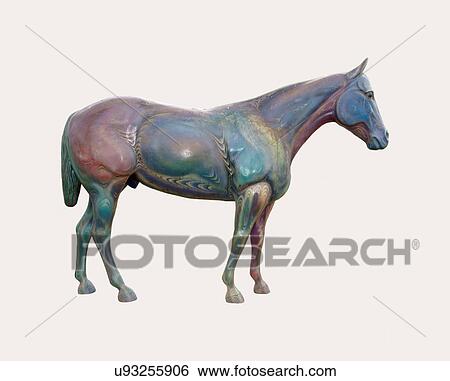 cutout painted decorated designed horses horse View Large Photo Image Stock Photograph - cutout painted decorated designed horses horse. Fotosearch