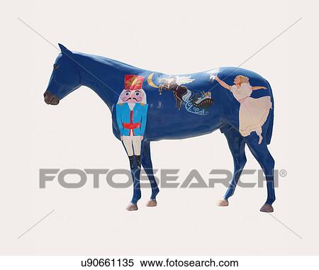 cutout painted decorated designed horses horse View Large Photo Image Stock Photography - cutout painted decorated designed horses horse. Fotosearch