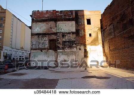 demolished building street scene light shadow el View Large Photo Image Stock Photo - demolished building street scene light shadow el. Fotosearch