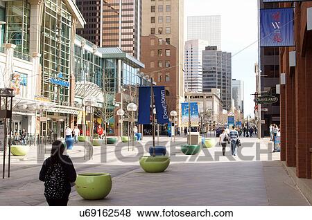 denver colorado co downtown mall 17th street View Large Photo Image Stock Photo - denver colorado co downtown mall 17th street. Fotosearch