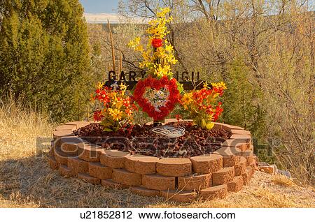 Stock Image -  design logo pattern descansos roadside memorial. Fotosearch