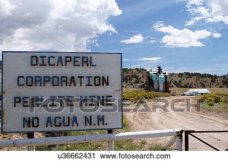Stock Image -  dicaperl perlite mine no agua new mexico latino. Fotosearch