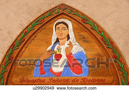 Stock Photo -  door mural nuestra senora de dolores - arroyo. Fotosearch