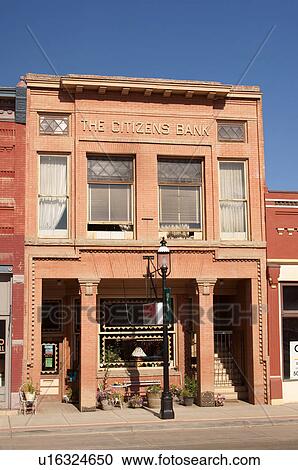 Stock Image -  downtown aztec new mexico nm citizens bank. Fotosearch