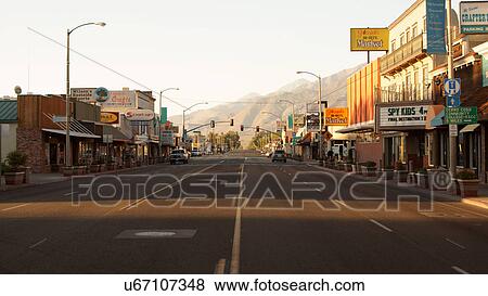 downtown bishop california ca burghal center View Large Photo Image Stock Photo - downtown bishop california ca burghal center. Fotosearch