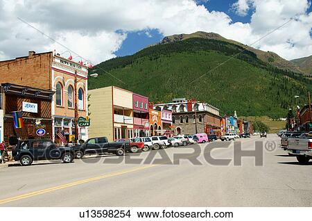 downtown silverton colorado co burghal center View Large Photo Image Picture - downtown silverton colorado co burghal center. Fotosearch
