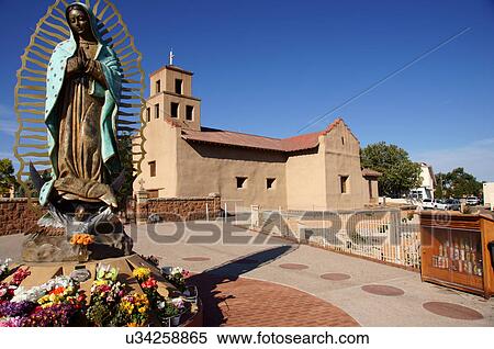 Stock Photography -  el santuario de guadalupe church santa fe new nm. Fotosearch