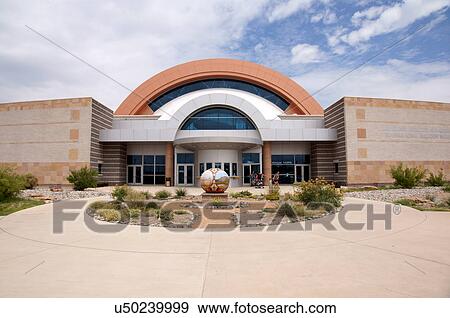 Stock Photo -  entrance to anderson abruzzo balloon museum alb. Fotosearch