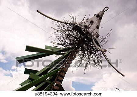 Picture -  fishhook statue sculpture taos new mexico nm of. Fotosearch