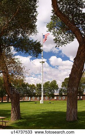 Stock Image -  flag grounds fort garland museum historical co. Fotosearch