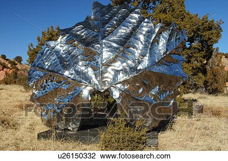 Stock Image -  garden of the gods lone butte new mexico metal. Fotosearch