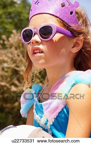 girl child kid in costume princess glasses cute View Large Photo Image Stock Image - girl child kid in costume princess glasses cute. Fotosearch