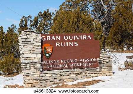 gran quivira ruins new mexico nm marker signage View Large Photo Image Picture - gran quivira ruins new mexico nm marker signage. Fotosearch