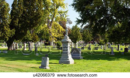 Stock Photo -  graveyard cemetary north avenue jefferson street. Fotosearch