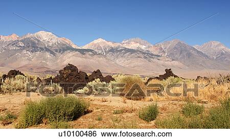 high sierra range north big pine california ca View Large Photo Image Stock Photograph - high sierra range north big pine california ca. Fotosearch