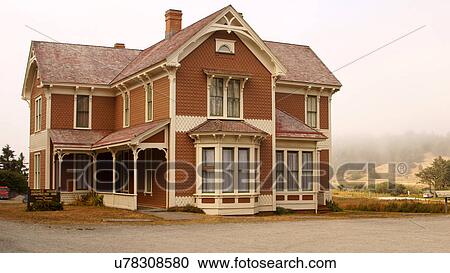 Stock Image -  historic hughes house port orford california ca. Fotosearch