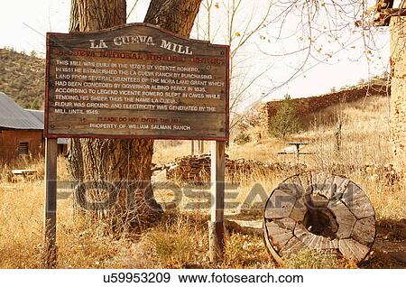 Stock Photo -  historical marker mill la cueva new mexico nm. Fotosearch
