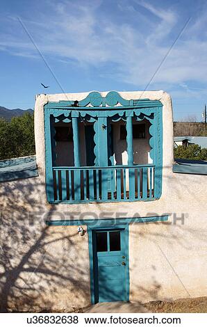 house facade face talpa new mexico latino nm View Large Photo Image Stock Photo - house facade face talpa new mexico latino nm. Fotosearch
