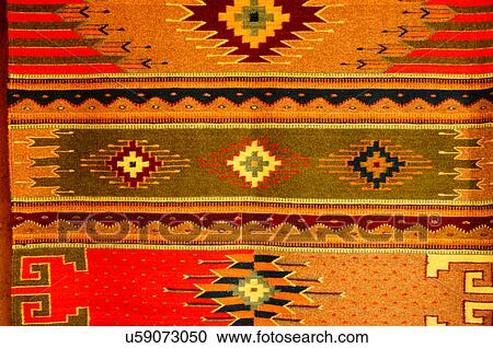 Stock Image -  indian blanket closeup on display santa fe new. Fotosearch