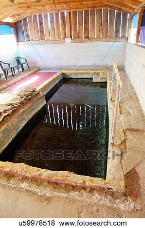 indoor hot springs pool bath truth or nm new View Large Photo Image Stock Photo - indoor hot springs pool bath truth or nm new. Fotosearch