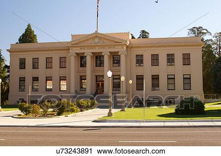 Stock Image -  inyo county courthouse california ca building. Fotosearch