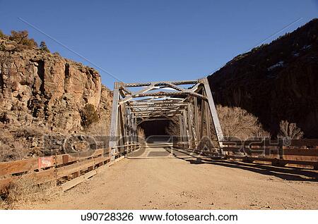 Stock Photograph -  john dunne bridge rio grande grand gorge taos. Fotosearch