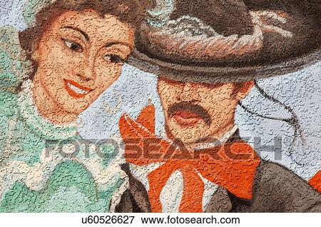 Stock Photo -  latino hispanic couple dance mural chamizal park. Fotosearch