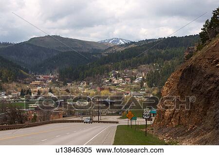 Stock Photography -  lead south dakota sd city black hills burghal. Fotosearch