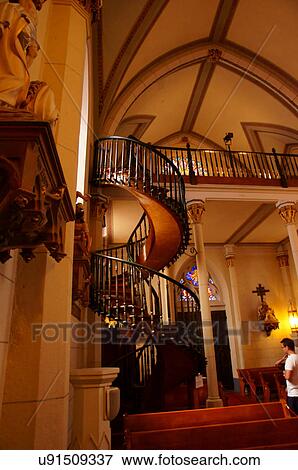 loretto chapel miraculous staircase santa fe new View Large Photo Image Stock Photo - loretto chapel miraculous staircase santa fe new. Fotosearch