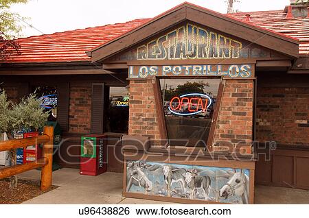 Stock Photograph -  los potrillos cafe restaurant santa fe nm twenty. Fotosearch