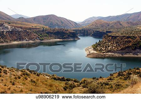 lucky peak lake highway 21 idaho id reservoir View Large Photo Image Stock Photo - lucky peak lake highway 21 idaho id reservoir. Fotosearch