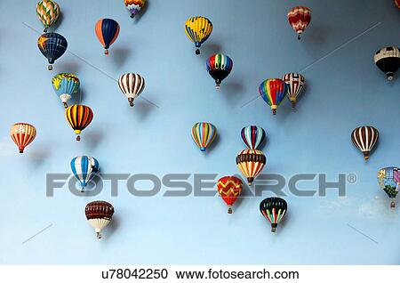 Stock Image -  main floor balloon mural replicas models abruzzo. Fotosearch