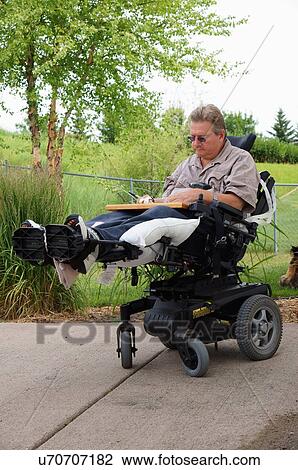 man male in wheelchair disabled vertical care View Large Photo Image Stock Image - man male in wheelchair disabled vertical care. Fotosearch
