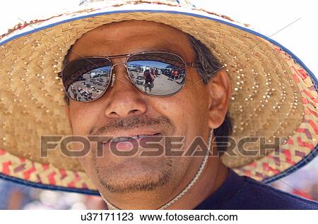 man male latino hispanic straw hat smile outdoor View Large Photo Image Stock Image - man male latino hispanic straw hat smile outdoor. Fotosearch