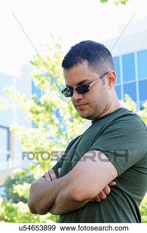 Stock Photo -  man male military type repose reflection madison. Fotosearch
