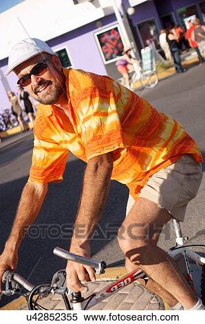 man male on bike bicycle alb alq new mexico View Large Photo Image Stock Photography - man male on bike bicycle alb alq new mexico. Fotosearch